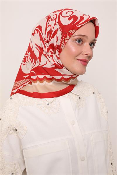 Flora Eşarp | Güz Kırmızısı