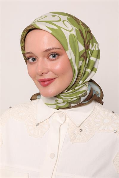 Flora Eşarp | Kahve Tonu