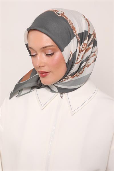 Flora Eşarp | Kestane Kabuğu