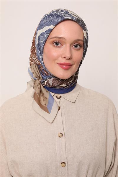 Flora Eşarp | Mistik Mavi