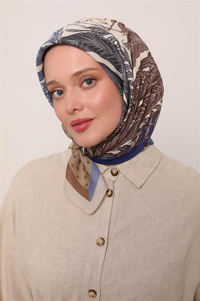 Flora Eşarp | Mistik Mavi