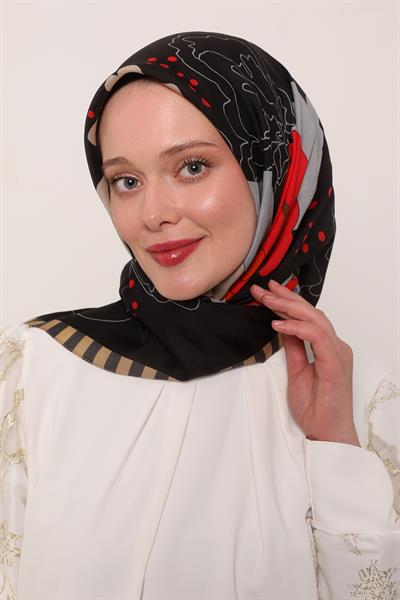 Flora Eşarp | Sonsuz Siyah