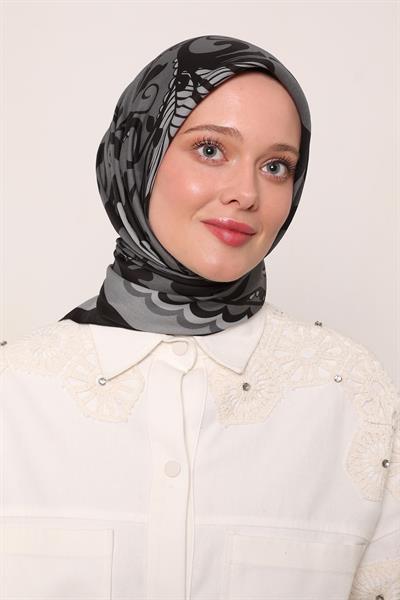 Flora Eşarp | Sonsuz Siyah