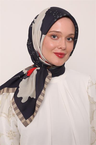 Flora Eşarp | Yağmur Laciverti