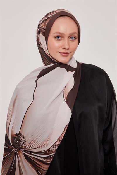Flora Şal | Derin Kahve