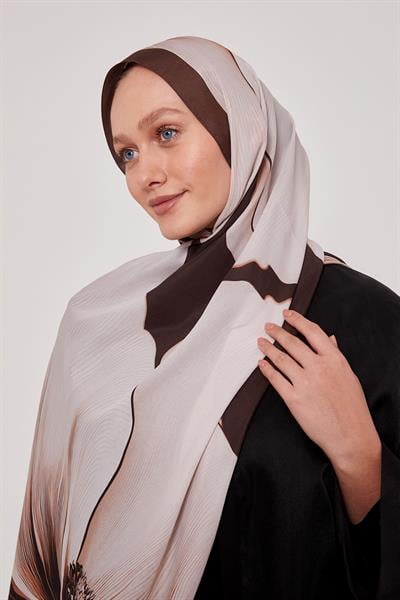 Flora Şal | Derin Kahve