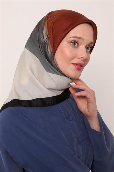 Floral Eşarp | Ayaz Siyahı