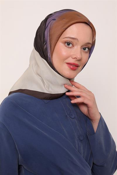 Floral Eşarp | Derin Kahve