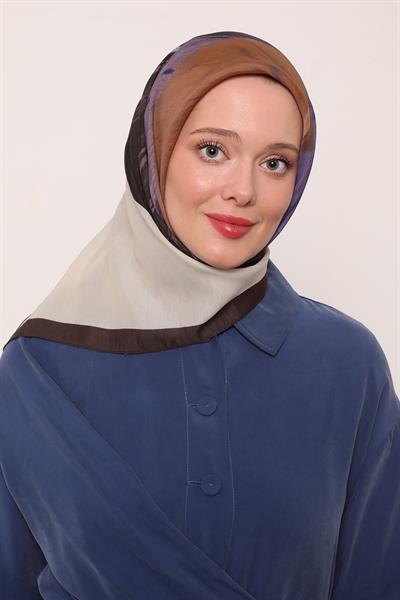 Floral Eşarp | Derin Kahve