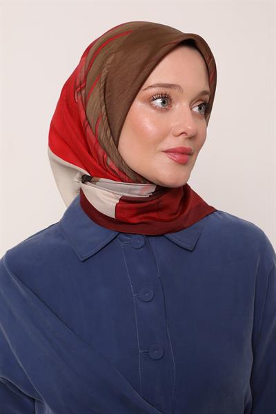 Floral Eşarp | Yakut Bordo