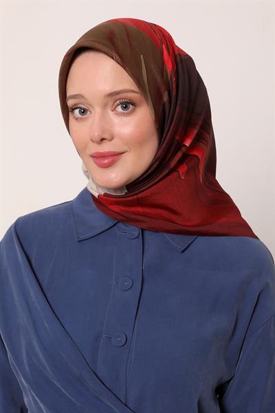 Floral Eşarp | Yakut Bordo