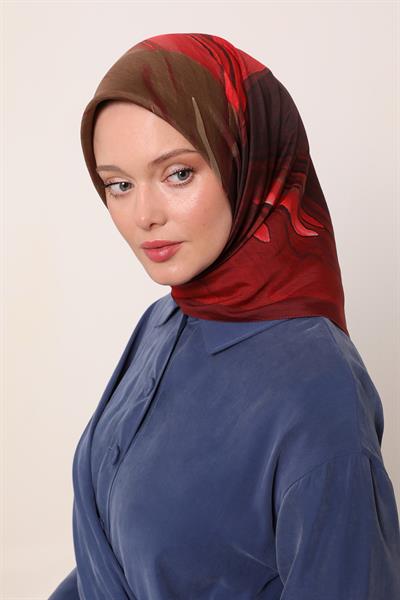 Floral Eşarp | Yakut Bordo