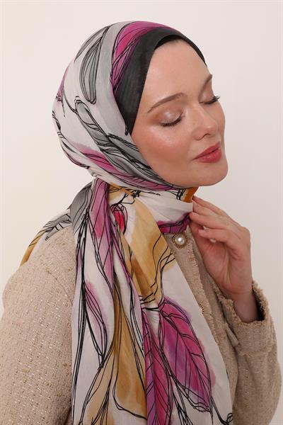 Floral Şal | Antrasit