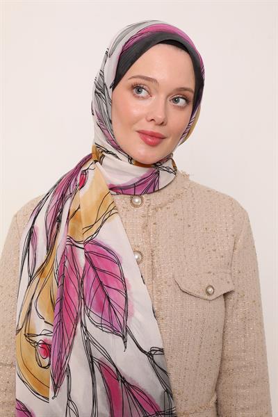 Floral Şal | Antrasit