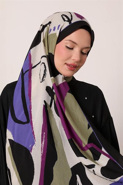 Floral Şal | Ayaz Siyahı