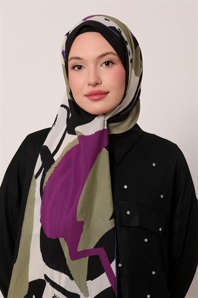 Floral Şal | Ayaz Siyahı