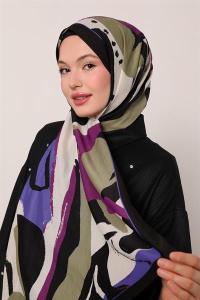 Floral Şal | Ayaz Siyahı