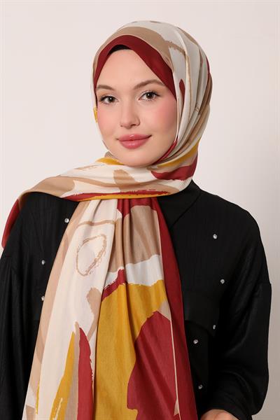 Floral Şal | Dumanlı Bordo