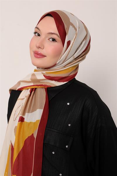 Floral Şal | Dumanlı Bordo