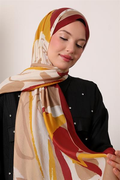 Floral Şal | Dumanlı Bordo