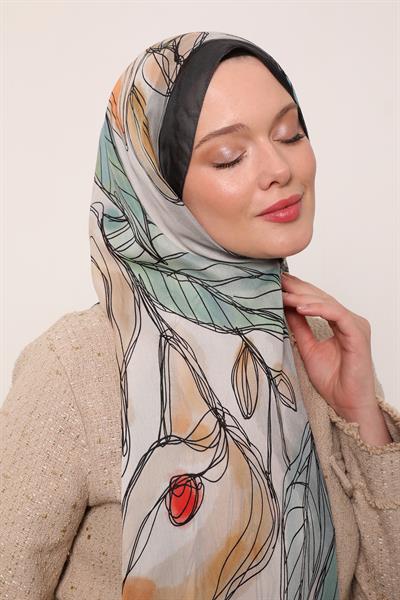 Floral Şal | Fırtına Antrasiti