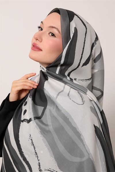 Floral Şal | Fırtına Antrasiti