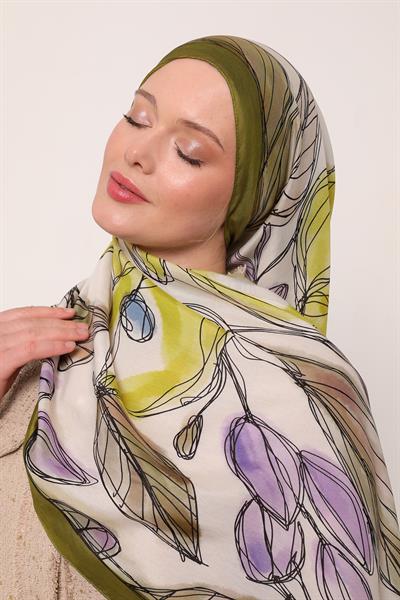 Floral Şal | Fıstık Yeşili