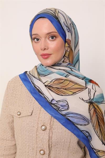 Floral Şal | Gece Safiri