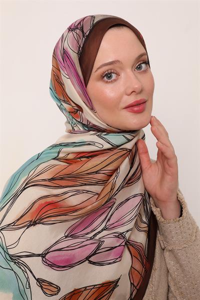 Floral Şal | Gizemli Haki