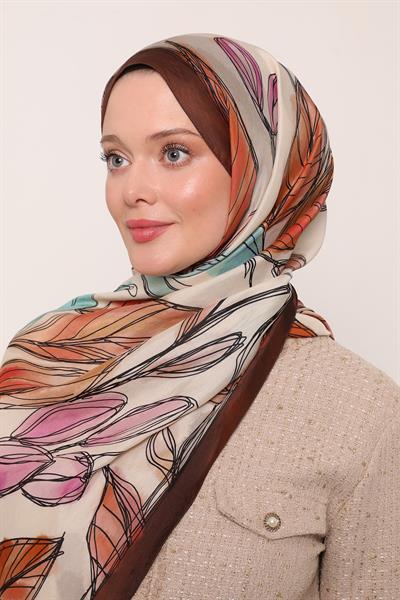 Floral Şal | Gizemli Haki