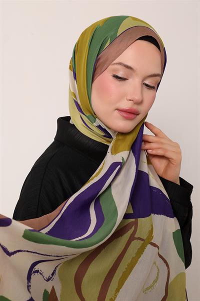 Floral Şal | Kestane Kabuğu