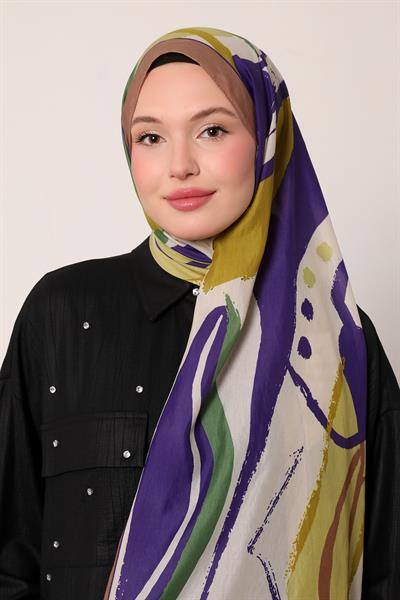 Floral Şal | Kestane Kabuğu