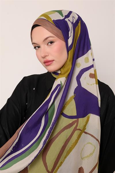 Floral Şal | Kestane Kabuğu