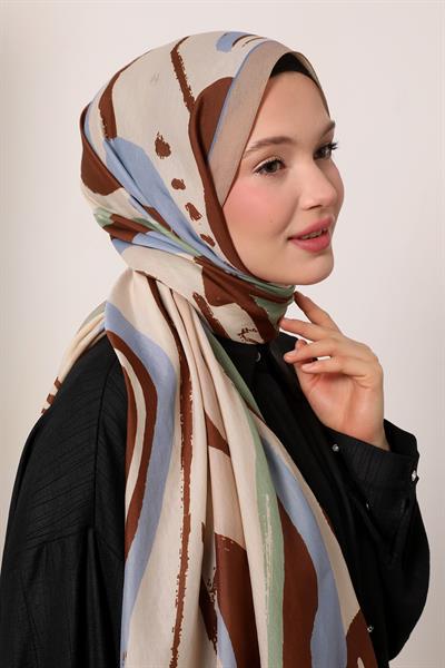 Floral Şal | Meşe Kabuğu