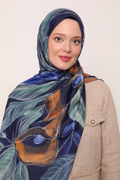 Floral Şal | Yağmur Laciverti