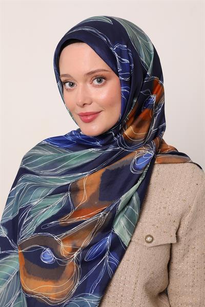 Floral Şal | Yağmur Laciverti