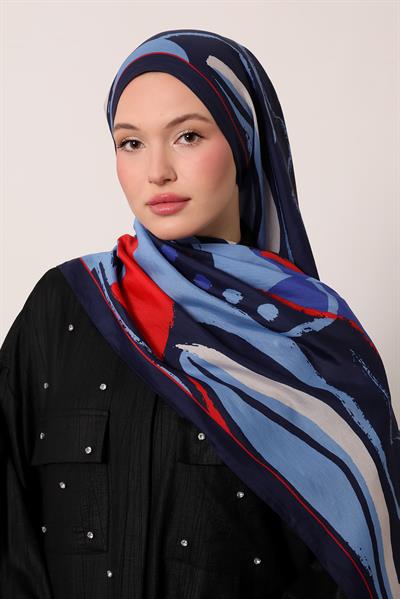 Floral Şal | Yağmur Laciverti