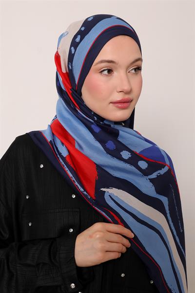 Floral Şal | Yağmur Laciverti