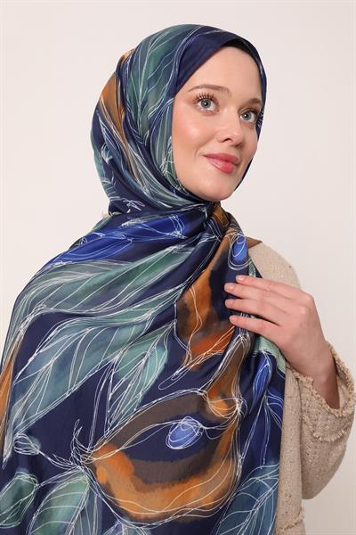 Floral Şal | Yağmur Laciverti