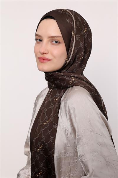 Hint İpeği Şal Acı Kahve