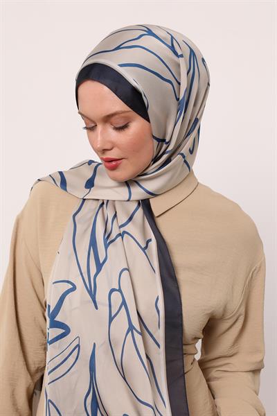 Hint İpeği Şal | Açık Lacivert