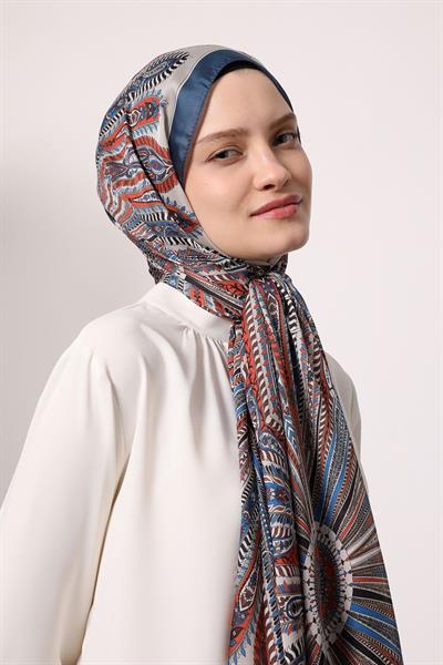 Hint İpeği Şal Açık Mavi