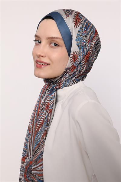 Hint İpeği Şal Açık Mavi