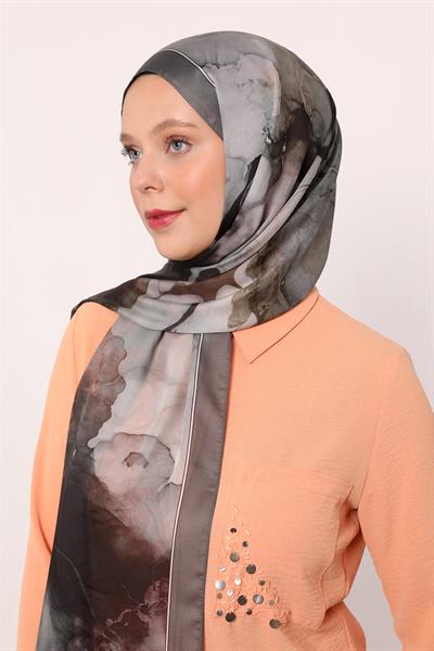 Hint İpeği Şal | Antrasit