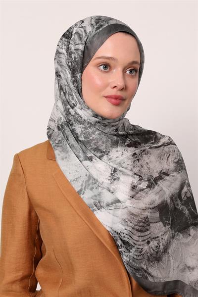 Hint İpeği Şal | Antrasit