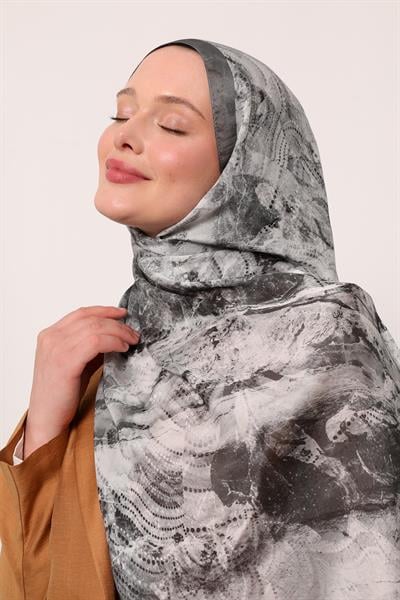Hint İpeği Şal | Antrasit