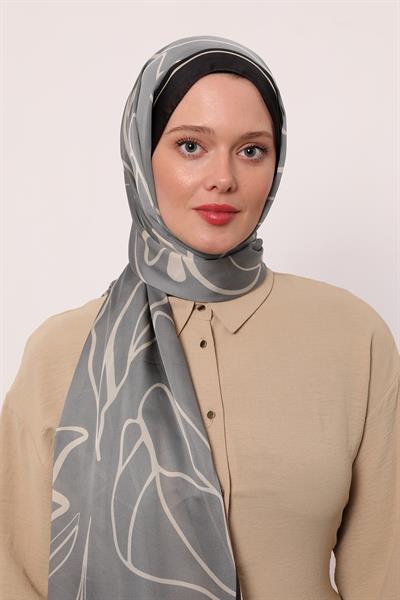 Hint İpeği Şal | Antrasit