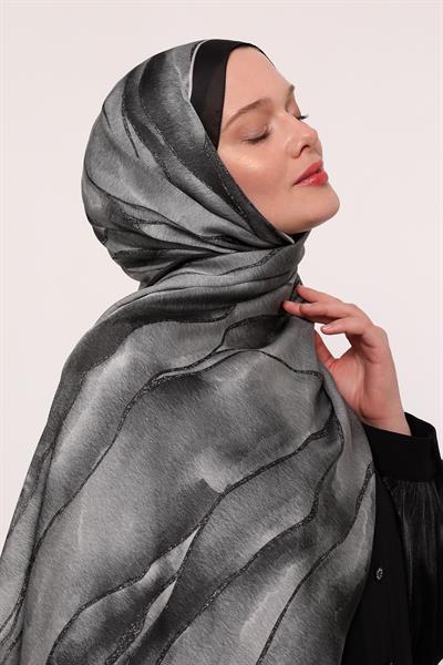 Hint İpeği Şal | Antrasit