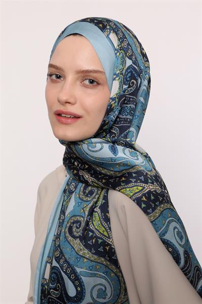 Hint İpeği Şal Bebe Mavi