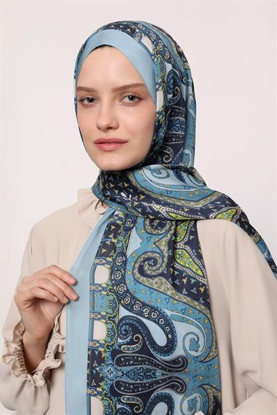 Hint İpeği Şal Bebe Mavi